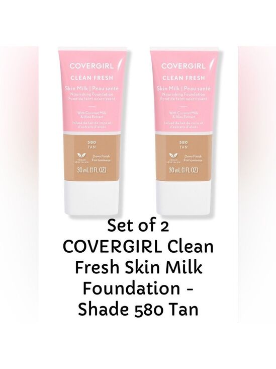 COVERGIRL Other - Set of 2 COVERGIRL Clean Fresh Skin Milk Foundation - 580 Tan